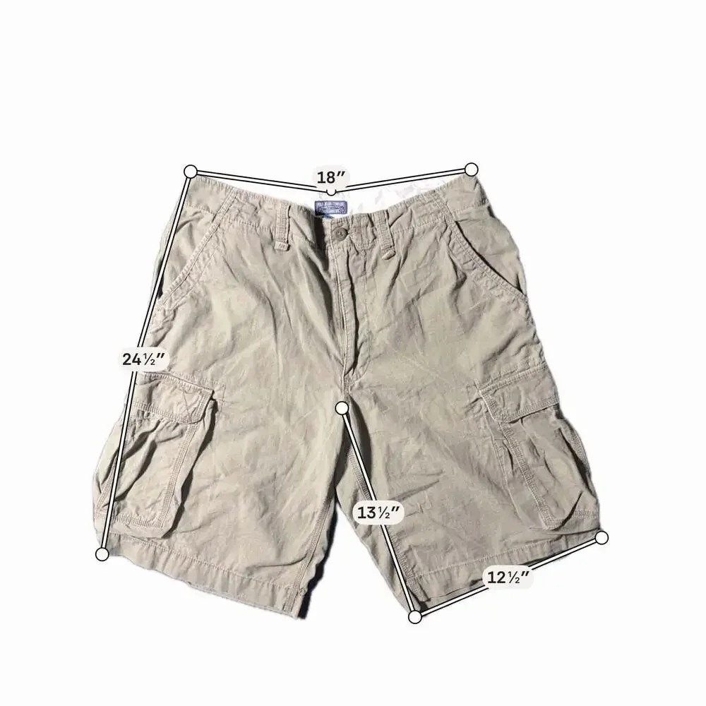 Polo Jeans company Ralph Lauren Baggy Cargo Shorts Men's 36 Y2K Skater Dadcore